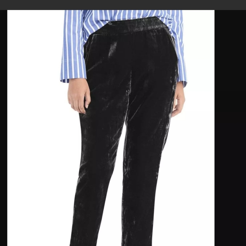 Velvet crop pants